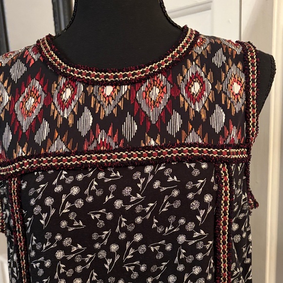 THML Black with Colorful Geometric Midi Dress - Picture 4 of 8